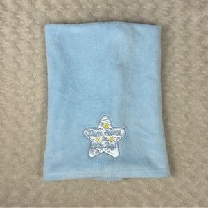 Baby Starters Thank Heaven for Little Boys Star Blanket Blue White Yellow Lovey